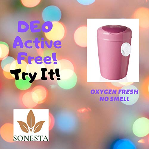 200 M - NUEVO ECO Recarga compatible Sangenic Tommee Tippee | para pañales | 16 cajitas Sangenic | 28 Angelcare | Fragancia lavanda + desodorante DEO ACTIV Extra + rollo de cartón para rellenar fácil