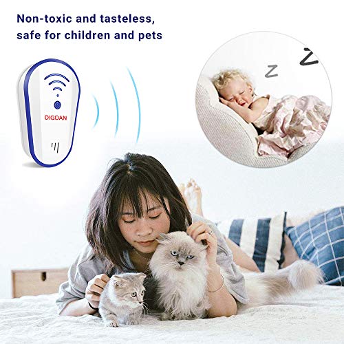 [2020 Actualizado] Repelente ultrasónico, DANGZW Plug In Pest Control Electrónico para Mosquitos, Cucarachas, Rociadores, Roedores, Ultrasónico Ratones 100% Inofensivo para Mascota y Humano (2 Piezas)