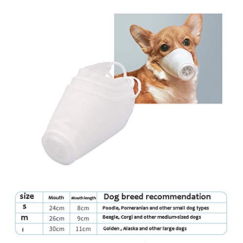 2020 nuevas máscaras para mascotas transpirables, máscaras para perros al aire libre, máscaras a prueba de polvo, máscara anti-smog para mascotas cachorro, máscaras portátiles prácticas (gris),L