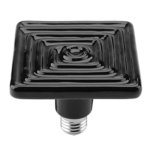 220-230V Lámpara de Calentamiento de Reptiles Reptiles Emisor de cerámica infrarrojo Luz Tortuga Lagarto Lámparas de Calor Bombilla Sin daño Lámpara de Calentador infrarrojo Incubadora(250W)