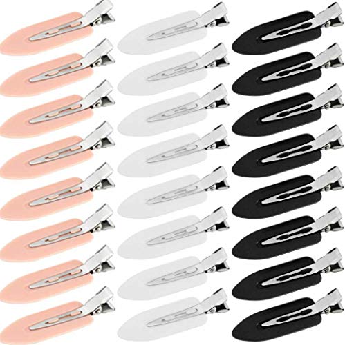 24 PCS Piezas de Pinzas para el Pelo sin Doblar Clips, Herramienta de Clips de Peinado para Mujeres Niñas, Pelo Horquillas de Peinado Hair Salon Aplicación de Maquillaje