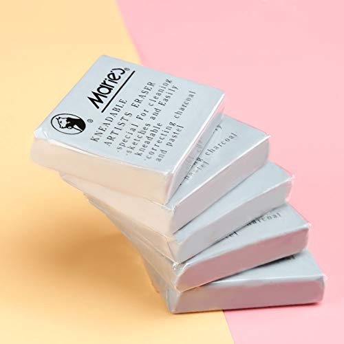 24 piezas Gomas de Borrar, Goma moldeable, gomas sin polvo para un borrado limpio y suave, perfecto para principiantes, profesionales y artistas, gris