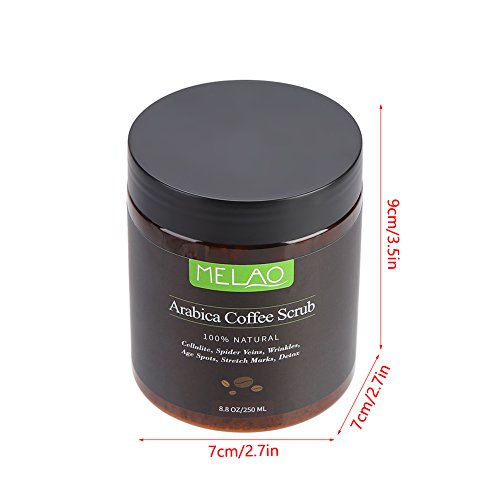 250 g de exfoliante de café exfoliante corporal 100% natural hidratante reduce la piel muerta