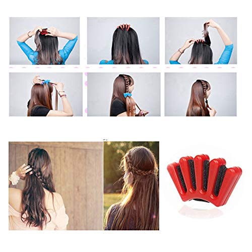 25Pcs Accesorios de Peinado, Herramientas Accesorios Hacedor Braid Cabello Trenzado Peinado Clip Herramientas para Diseño de Espuma para Niñas Mujeres con pelo DIY