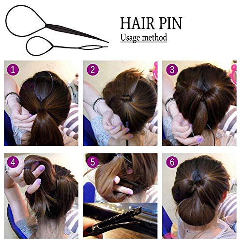 25Pcs Accesorios de Peinado, Herramientas Accesorios Hacedor Braid Cabello Trenzado Peinado Clip Herramientas para Diseño de Espuma para Niñas Mujeres con pelo DIY