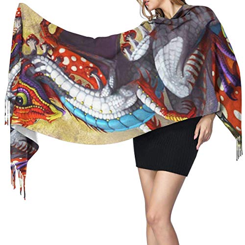 27"x77 Bufanda Colorida Hermosa Irregular de Granito Bufanda Chal para Mujer Bufandas Elegante Manta Grande y cálida