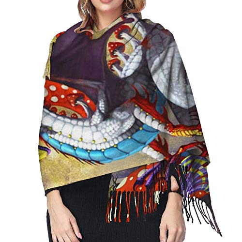 27"x77 Bufanda Colorida Hermosa Irregular de Granito Bufanda Chal para Mujer Bufandas Elegante Manta Grande y cálida