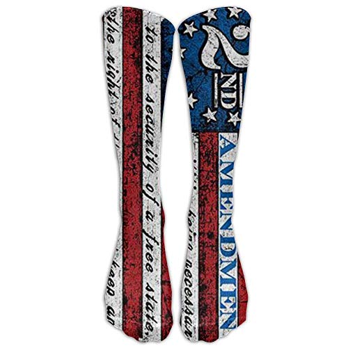 2nd Amendment Vintage American Flag USA Second 2A Comfort Cool Vent Crew Socks,One Size