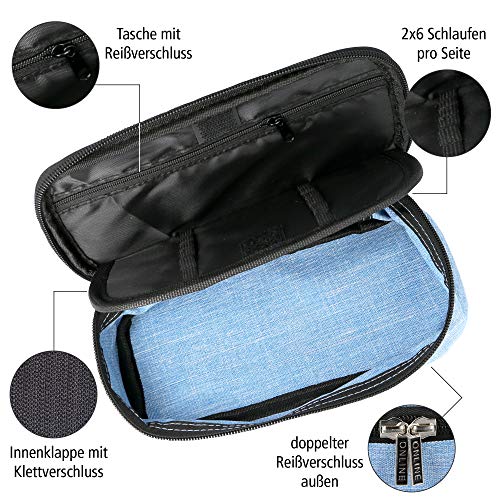 2nd Life - Estuche grande para lápices (plástico PET reciclado) para un medio ambiente limpio, con cremallera, para niñas y niños, tamaño 22 x 10 x 6 cm