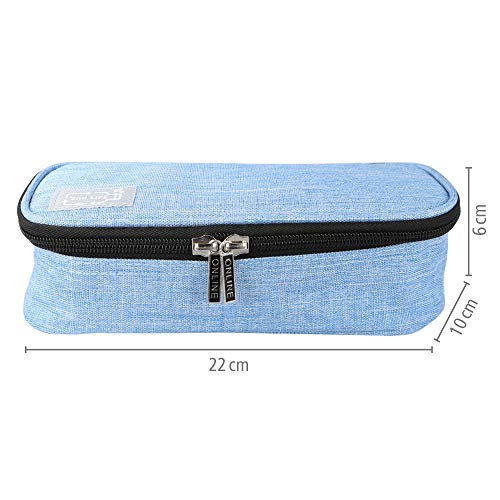 2nd Life - Estuche grande para lápices (plástico PET reciclado) para un medio ambiente limpio, con cremallera, para niñas y niños, tamaño 22 x 10 x 6 cm