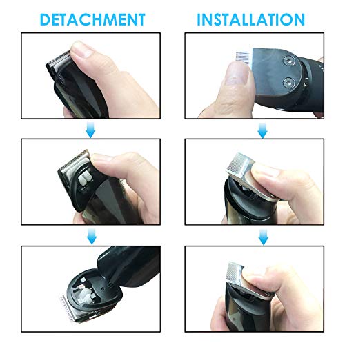 2NLF Cortapelos Profesional Hombre 11 en 1 Multifunción Recortadora Barba Cortador Pelo Cortadora de Pelo Recargable Afeitar de Barba/Cara/Cuerpo/Nariz/Orejas/Ceja Set de Afeitado