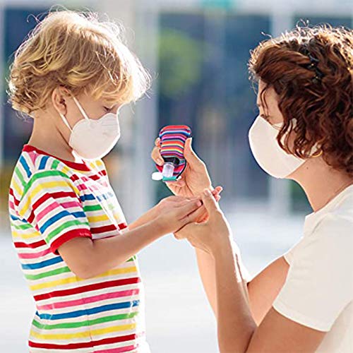 3 botellas de tamaño de viaje portátil para apretar, soporte para jabón, loción y líquidos con 3 mosquetones, botellas reutilizables de 1 oz