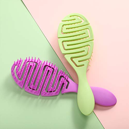 3 Cepillos de Cabello Húmedo, Cepillo de Cabello Húmedo Cepillo Desenredante de Pelo Grueso o Fino Deslizarse a Través de Enredos con Facilidad para Mujeres, Hombres, Cabello Húmedo y Seco, 3 Colores