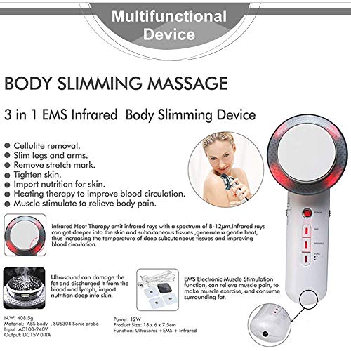 3 in1 infrarrojo lejano EMS belleza máquina para grasa corporal eliminar estrías eliminación y piel apriete levantar