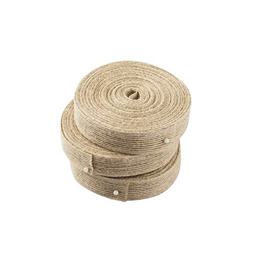 3 rollos de cinta de yute natural, hermoso rollo de cinta de arpillera para manualidades, bodas, eventos, fiestas, decoración del hogar, 10 m de largo x 2 cm de ancho cada rollo