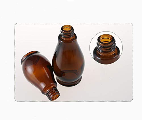 3 tarros vacíos rellenables de vidrio ámbar con tapa negra para cosméticos, contenedores, pulverizador, pulverizador para perfume y agua de maquillaje (100 ml/3.4 oz)