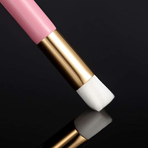 30 Cepillos de Champú de Pestañas Cepillo de Limpieza de Extensión de Pestañas Limpiador de Cepillos de Nariz Limpieza de Pestañas Lavado Despegar Espinilla con 4 Cepillos de Pestañas (Rosa)