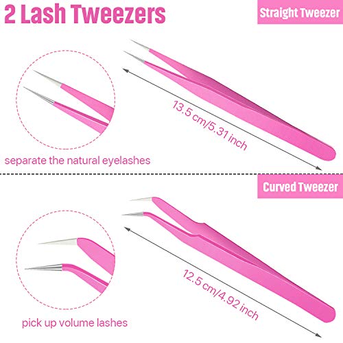 30 Pares de Pestañas de Entrenamiento Pestañas Adhesivas de Práctica para Extensión, 2 Pinzas de Acero Inoxidable, 70 Pares de Pegatinas de Almohadilla de Posicionamiento debajo de Ojo