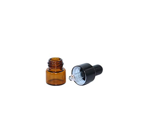 30 pcs viaje portátil Mini botellas de aceite esencial con cuentagotas ojo cuentagotas Perfume cosmético líquido loción muestra contenedor de almacenamiento botella Jar viales, 1ml…