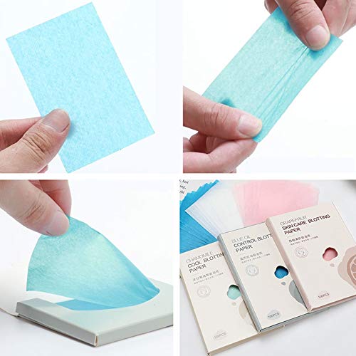 300 hojas de papel secante para control de aceite y absorción de aceite, papel secante, para mantener la piel fresca y lisa para uso diario cuidado de la piel o maquillaje