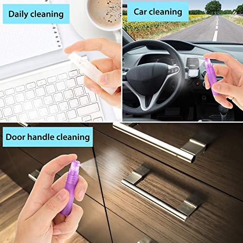 32 Botella de Spray Esmerilada Botella de Perfume Recargable Vacía Colorida 5 ml con Tubo Plástico Botella Plástica Mate 1/6 oz Botella de Gel Loción Cosmético para Viaje Fiesta Maquillaje