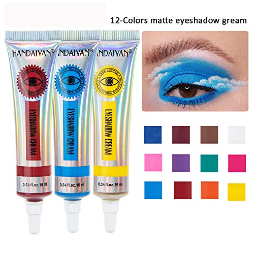 324/5000 GL-Turelifes Matte Eyeshadow Cream Sombra de ojos líquida Bueno para ojos ahumados Aplicar rápidamente Halloween y Cosplay Sombra de ojos de larga duración para todo el día (#09 azul cielo)