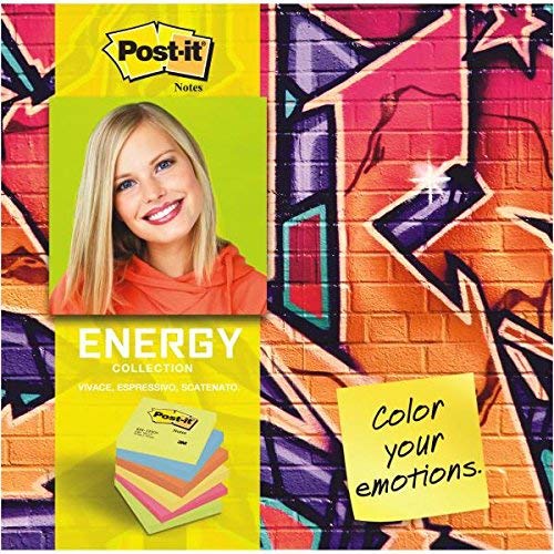 3M Post-it Pack Notas adhesivas 6 x 100 Bloc de nota , Multicolor (Colores Bangkok), Single, 127 x 76 mm