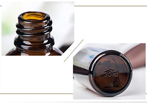 3PCS 5ml/0.17oz Frasco de gotero Graduado de Vidrio ámbar Recargable vacío Vial Dispensador de Viaje portátil Frasco Contenedor Pote para Laboratorio de química de aromaterapia de aceites Esenciales