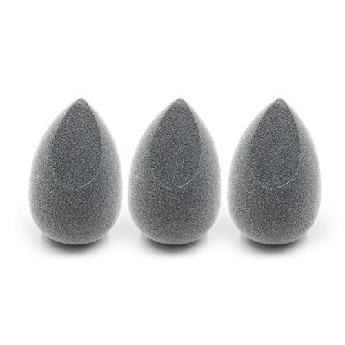 3pcs Del Maquillaje Esponja Conjunto De Microfibra De Terciopelo Esponja La Herramienta Cosmética Libres De Látex Blender Maquillaje Para Las Fundaciones, Polvos Y Cremas (gris)