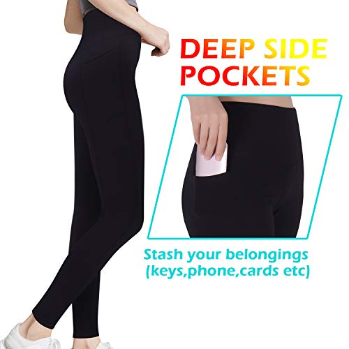 3W GRT Ropa Deportiva Mujer,Mallas de Deporte de Mujer,Leggins Mujer,Ropa Mujer,Pantalones Mujer,Pantalón Deportivo para Mujer,Yoga,Crossfit,Fitness (Negro, S)
