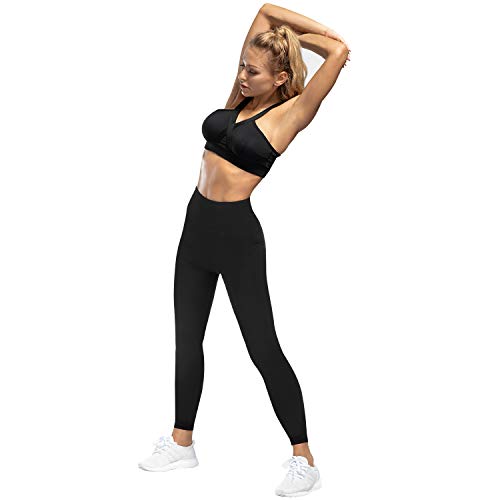 3W GRT Ropa Deportiva Mujer,Mallas de Deporte de Mujer,Leggins Mujer,Ropa Mujer,Pantalones Mujer,Pantalón Deportivo para Mujer,Yoga,Crossfit,Fitness (Negro, L)