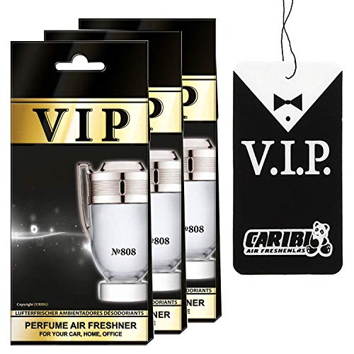 3x Perfume de automóvil VIP- 808 Lux Ambientador para Automóvil,Accesorios de automóvil,Accesorios coche,Ambientador coche Accesorio de automóvil,Coche de fragancia,Decoración del coche