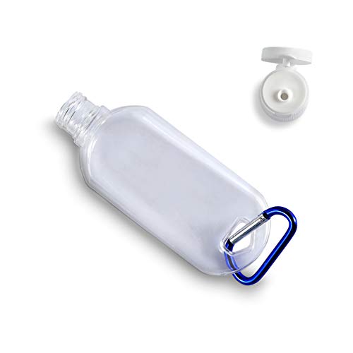 4 Botes Vacíos Pequeños de 30 ml Para Rellenar Gel - Tapón Dosificador - Para Llevar en el Bolsillo o Colgar en el Bolso - Trabajo, Viajes, Compras, Paseos, Terrazas, Colegios, etc