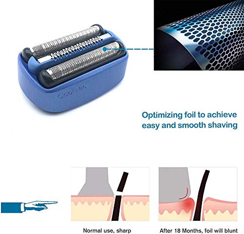 40B Cabezales de Afeitado de Repuesto Poweka para Braun Afeitadoras Eléctricas Series CT 40B CT2S CT4S CT2Cc CT4Cc CT5Cc CT6Cc 5676