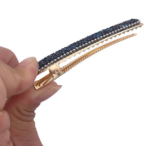 4PZAS Pinzas de Pico Fino y Largo con Piedras Strass Horquillas Pelo Accesorios Mujeres Niñas