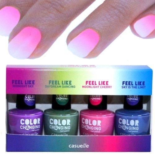 4x Esmaltes De Uñas Efecto Térmico Cambio De Color - Cuatro Colores by DELIAWINTERFEL