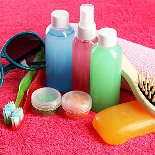 5 ml Envase Cosmético Vacío Pequeño Plástico Transparente Puede Olla Cosmética Tarro Vacío Crema de Viaje con Tapa para Crema/Polvo/loción(50 Pcs)