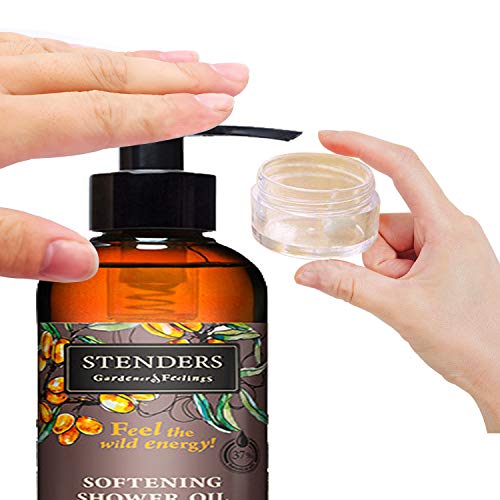 5 ml Envase Cosmético Vacío Pequeño Plástico Transparente Puede Olla Cosmética Tarro Vacío Crema de Viaje con Tapa para Crema/Polvo/loción(50 Pcs)