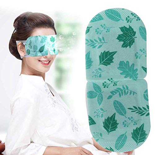 5 piezas de 40 ℃ Máscara de ojos de vapor de ajenjo Máscara de ojos para dormir Máscara de ojos de compresión caliente no tejida Ayuda a aliviar la fatiga y el sueño. Adecuado para hombres, muje