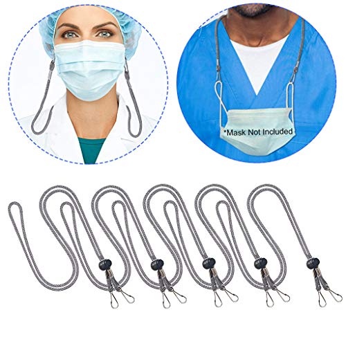 5 Unidades m_ascarilla cordón Longitud Ajustable del Acollador Conveniente Práctico Seguridad Máscara De Descanso Disfraces Titular del Oído Cuerda Cosplay Accesorios