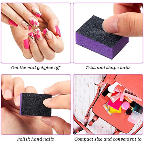 50 Piezas Bloque de Pulido de Lijado de Uñas Pulidor de Uñas Lima de Pulido Lima de Manicura de Uñas para Cuidado de Uñas de Manos y Pies, 3 Lados