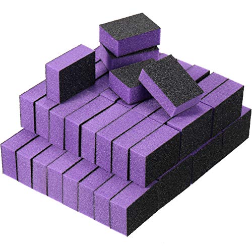 50 Piezas Bloque de Pulido de Lijado de Uñas Pulidor de Uñas Lima de Pulido Lima de Manicura de Uñas para Cuidado de Uñas de Manos y Pies, 3 Lados