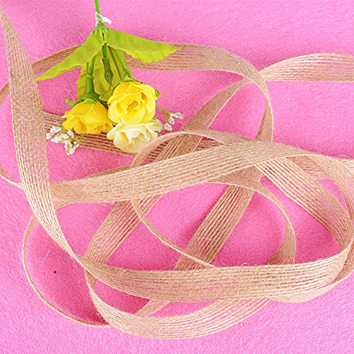 50m Cinta Arpillera Yute Natural para Envolver Regalos Navidad Boda Manualidades Artesannia Ancho 1,5cm