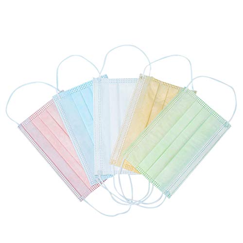 50Piezas Adulto Protección personal diaria ???????????, Protección 3 Capas Transpirables A Prueba de Polvo con Elástico para Los Oídos