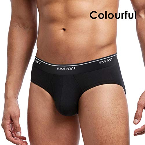 5Mayi Slips Calzoncillos para Hombre en Ropa Interior clásica Suave y cómoda de algodón elástico L