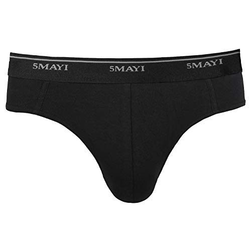 5Mayi Slips Calzoncillos para Hombre en Ropa Interior clásica Suave y cómoda de algodón elástico L
