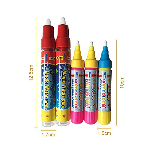 5PCS Plumas de pintura del Doodle de agua de repuesto,Dibujo Doodle Magic Pens para Doodle mat, Magic mat