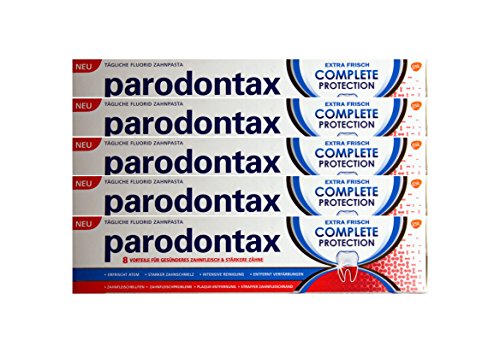 5x Parodontax complete protection Fluorid Zahnpasta 8 Vorteile NEU Zahncreme 75ml