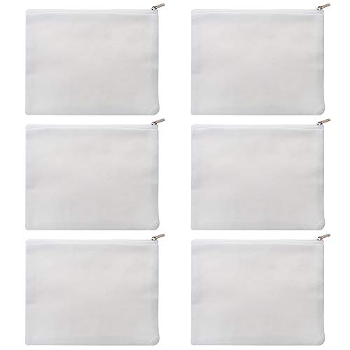 6 Bolsa de Cremallera, Multiusos, Bolsa de Aseo, Neceseres de Viaje, Reutilizable Compra, Bolsos Pintados, 20 x 15 cm