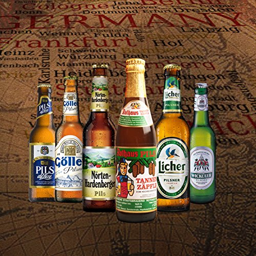 "6 Especialidades de Cerveza Alemana" Colección de la mejor cerveza alemana. Una de las mejores ideas de regalo para hombres (Cumpleaños, Navidades, Reyes, Aniversario)